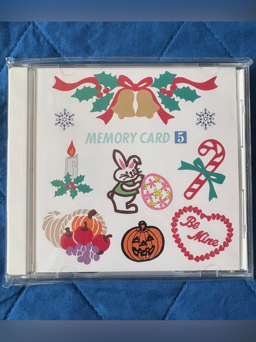 RARE Janome Embroidery Memory Card 5 Holiday Seasonal Sewing Patterns 1991 NEW